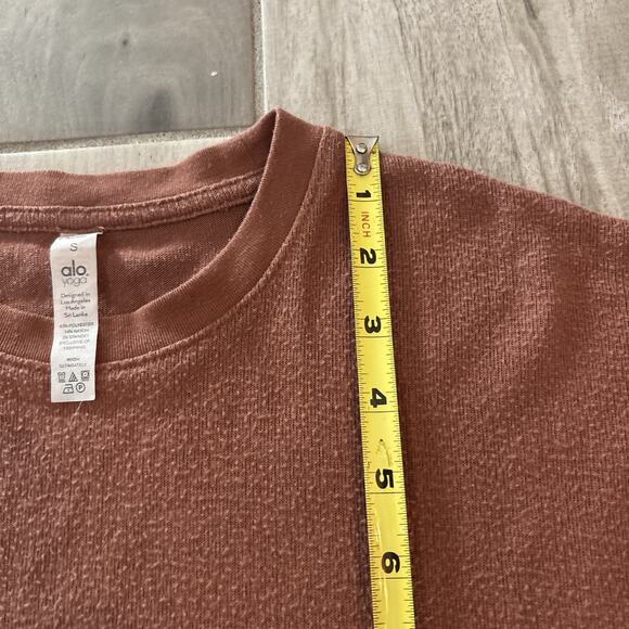 Alo Yoga Womens Sz Small Orange Oversized Crewneck Sweatshirt Fleece - Picture 6 of 7